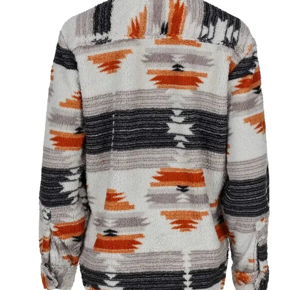 Aztec Printed Sherpa Shacket - Picture 3 of 6
